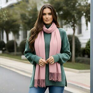 Oussum Soft Silk Viscose Solid Scarf Stole Scarve